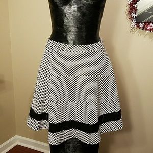 Black & white checkered skirt